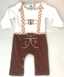 Baby Romper White & Brown Color ( 0 to 6 Months) - NT00001WBDPR