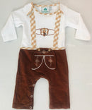 Baby Romper White & Brown Color ( 0 to 6 Months) - NT00001WBDPR