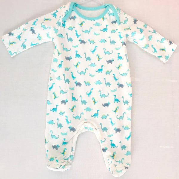 White Color Dinosaur Print ( 0 to 16 months) - NT00001WCDPR