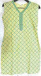 Short Kurti ellow & Green Cut Sleeve - WBS00029GYCSK