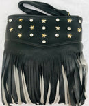 Black Color Diamond & Star Studded Handbag YB000591BDSSH