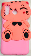 Cute Cartoon Kitty Soft Silicone Back Case Cover for Samsung Galaxy M30 - Pink/Red/Yellow/Black - AHFK00830005FKSM30C