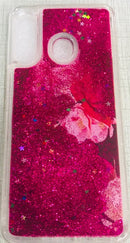 Flowing Liquid Glitter Floating Sparkle Stars Back Cover for Samsung Galaxy A40 - Red/pink/Purple/Golden/Blue