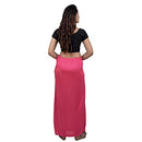Ladies Glossy silk saree's Pink Petticoat