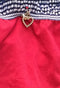 Ladies Ruffle Waistband Attached Luxurious Heart Pendant Tanga Thong