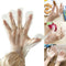 0670 Plastic Transparent Disposable Clear Gloves (White) (100Pc) - DeoDap