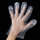 0670 Plastic Transparent Disposable Clear Gloves (White) (100Pc) - DeoDap