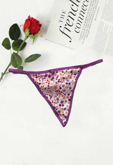 Organic Cotton Dotted V-String Panty