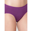 Comfy Snazzy Way Beauty Tagless Strechy Waist Women's Plus Size Purple Cotton Panties(Pkt of 2)