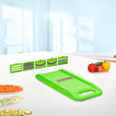 7014 Plastic 6 In 1 Vegetable Slicer Cutter (Multicolour) - 