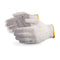 4611 Unisex Knitted/Sewing Cotton Plain Hand Gloves Raw White - 