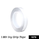 1679  Double Sided Grip Tape ( 10mm width X 2mm thickness X 3meter length ) (No Box) - 
