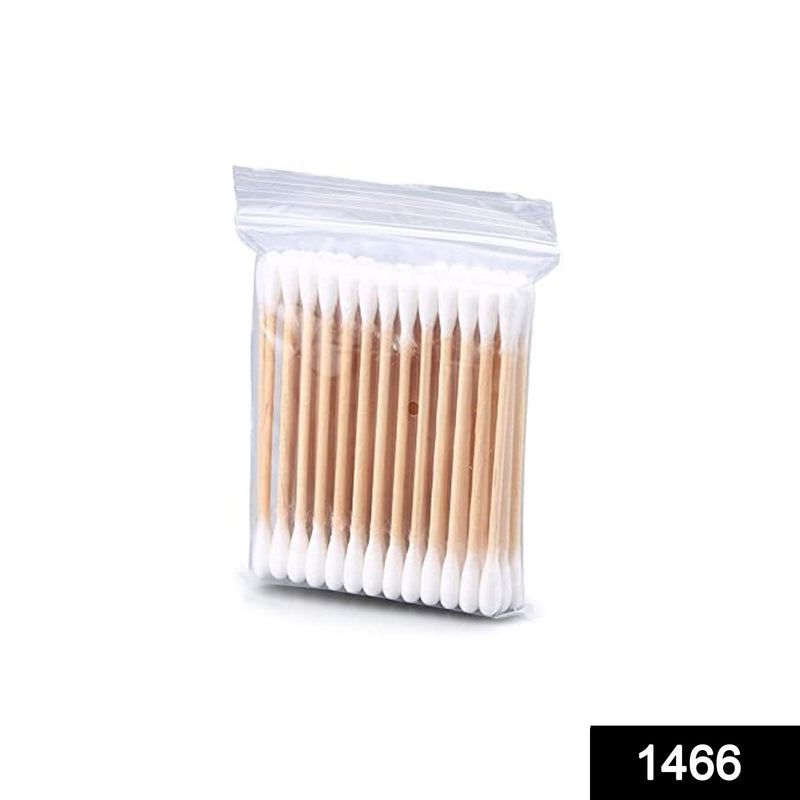 1466 Cotton Swabs With Wooden Sticks Biodegradable Cotton Buds - 