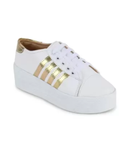 Golden Sneakers For Women - SKSAPTOS015WS1000572WHITE