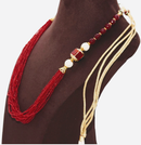 Wine Red Multi-Layer Necklace for Women