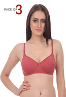 Soft & Cozy Cotton Bra-Pk Of 3