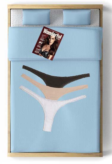 Tex Women Smooth Cotton Thong Panties Pack Of 3