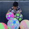8056 Bouncy Stress Reliever Fun Play Led Rubber Balls for Kids (1Pc Only)