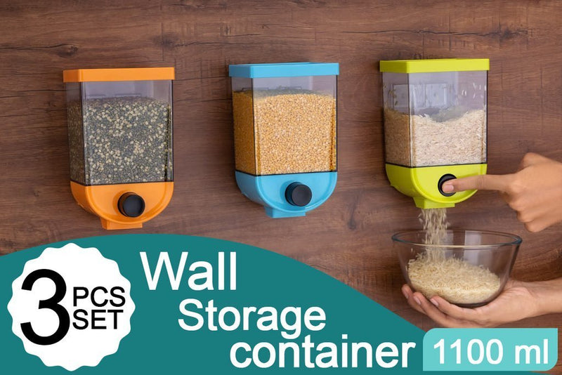 2538 Wall Mounted Grain Storage Box Cereal Dispenser