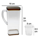 2408 Resistant Glass Jug for Juice, Milk, Cold or Hot Beverages - DeoDap