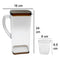 2408 Resistant Glass Jug for Juice, Milk, Cold or Hot Beverages - DeoDap