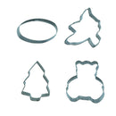 4629 Stainless Steel Diffrent Shape Cookie Cutter Set Baking Tools (Pack of 12) - 