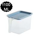2454 Air Tight Unbreakable Big Size 1100 ml Square Shape Kitchen Storage Container (Set of 6) - 