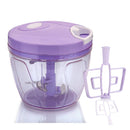 2180 Manual 2in1 Handy 1 Litre Plastic Dori Chopper, Cutter with SS Blades and Whisker Blade - DeoDap
