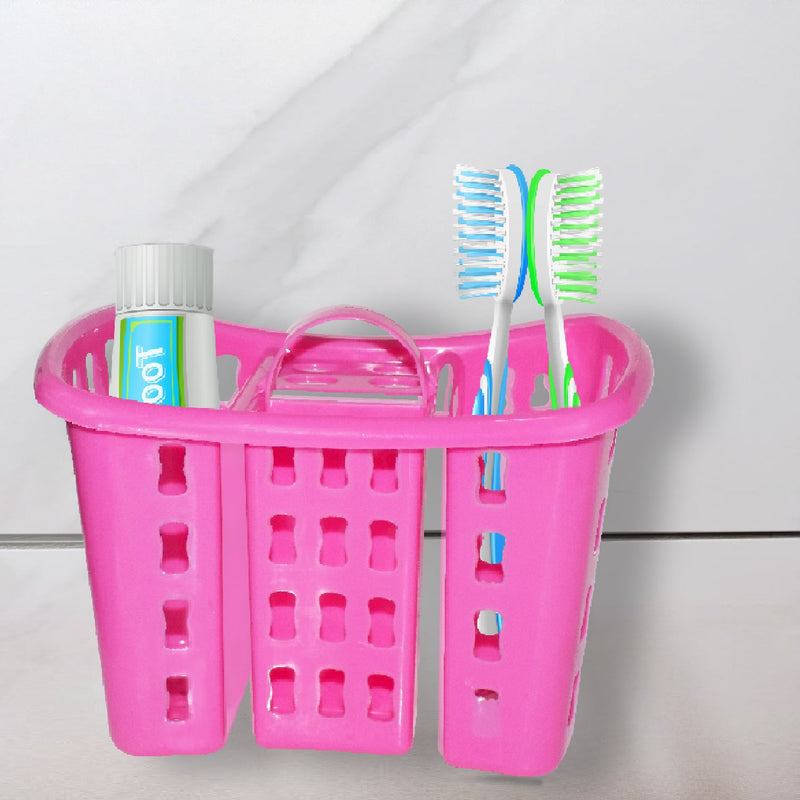 2450 Toothbrush Toothpaste Bathroom Organizer Stand 4-in-1 Holder - 