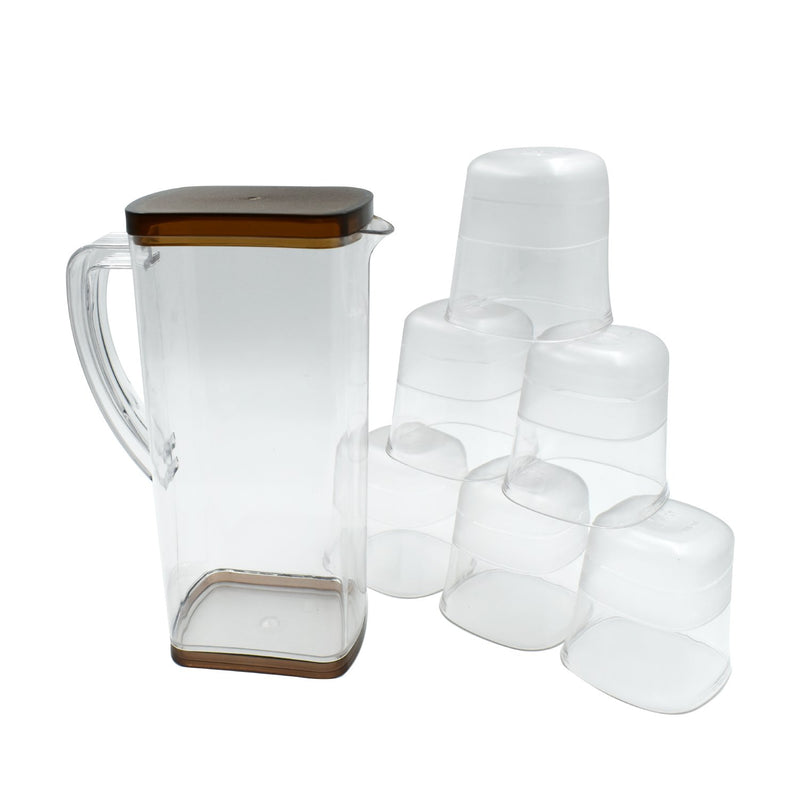 2408 Resistant Glass Jug for Juice, Milk, Cold or Hot Beverages - DeoDap