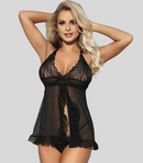 Lace Babydoll Mini Nightwear Dress