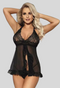 Lace Babydoll Mini Nightwear Dress