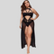 Plus Size Split Long Mesh Babydoll Nightwear