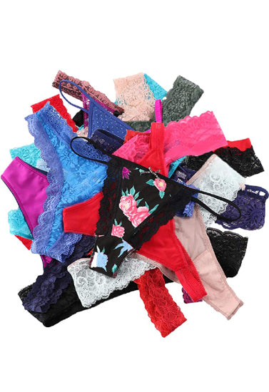 Variety panties thong pack assorted 6 pack