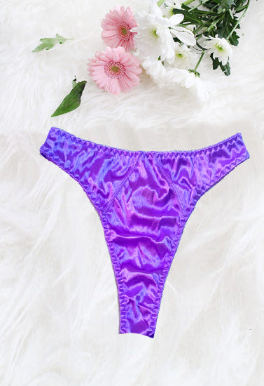 Wet Look Purple Tanga Thong (Sold Out)