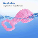 1302 Silicone Body Back Scrubber Double Side Bathing Brush for Skin Deep Cleaning - DeoDap