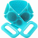 1302 Silicone Body Back Scrubber Double Side Bathing Brush for Skin Deep Cleaning - DeoDap