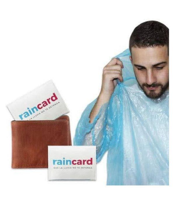 1425 Waterproof Rain Poncho with Drawstring Hood Pocket - 