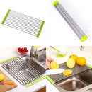 2064 Foldable Drain Rack Kitchen Sink Roll up Dish Drying Rack Portable Dish Rack - Opencho