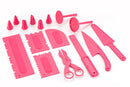 2471 Plastic 16 Patterns Fondant Cake Decor Flower Sugar Craft Modelling Tools - Your Brand