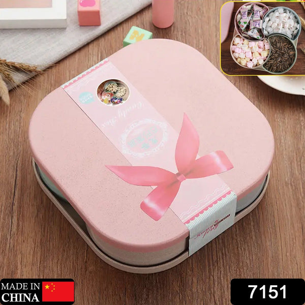 7151 Candy Box Large Capacity Space-saving Compartment Design Creative Divided Food Fruit Plate for Living Roomfruit_candy_box_4comp 