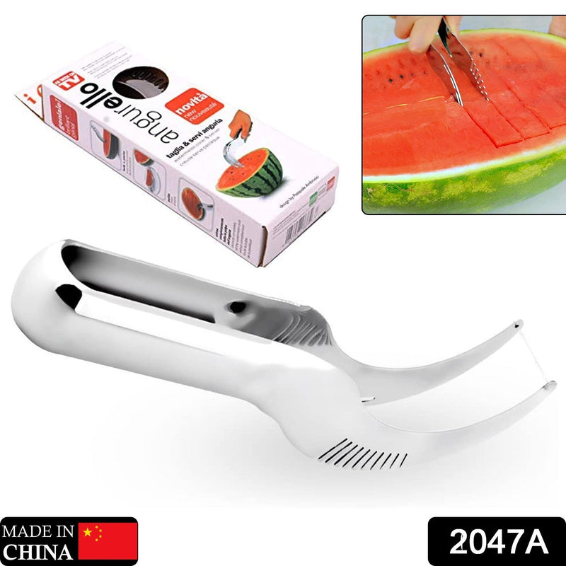 2047 Watermelon Slicer Steel Corer Watermelon Cutter Smart Kitchen Gadget Fruit Slicer Multi-Purpose Stainless Steel Kitchen Tool 