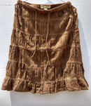 Skirt Fish Tail Brown Colour With Vertical Wrinkle Fabric - RMFS000100001BWT