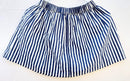 Kid's Skirt White and Blue Stripe - RMKS005000001SWBS