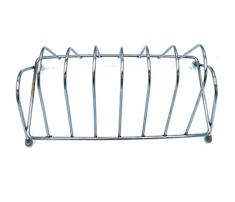 2135 Stainless Steel Square Plate Rack Stand Holder for Kitchen