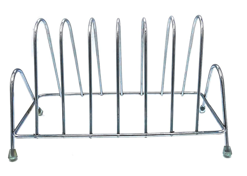 2135 Stainless Steel Square Plate Rack Stand Holder for Kitchen