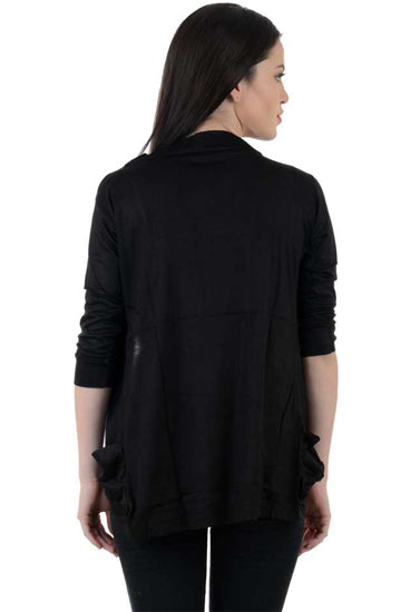 Women Solid Black shrug