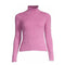 Women's Smooth Cashmere Pink Turtle Neck Sweater