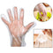 0670 Plastic Transparent Disposable Clear Gloves (White) (100Pc) - DeoDap