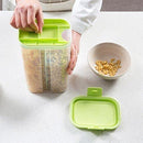 2146 Plastic 2 Sections Air Tight Transparent Food Grain Cereal Storage Container (2000ml) (With Box)